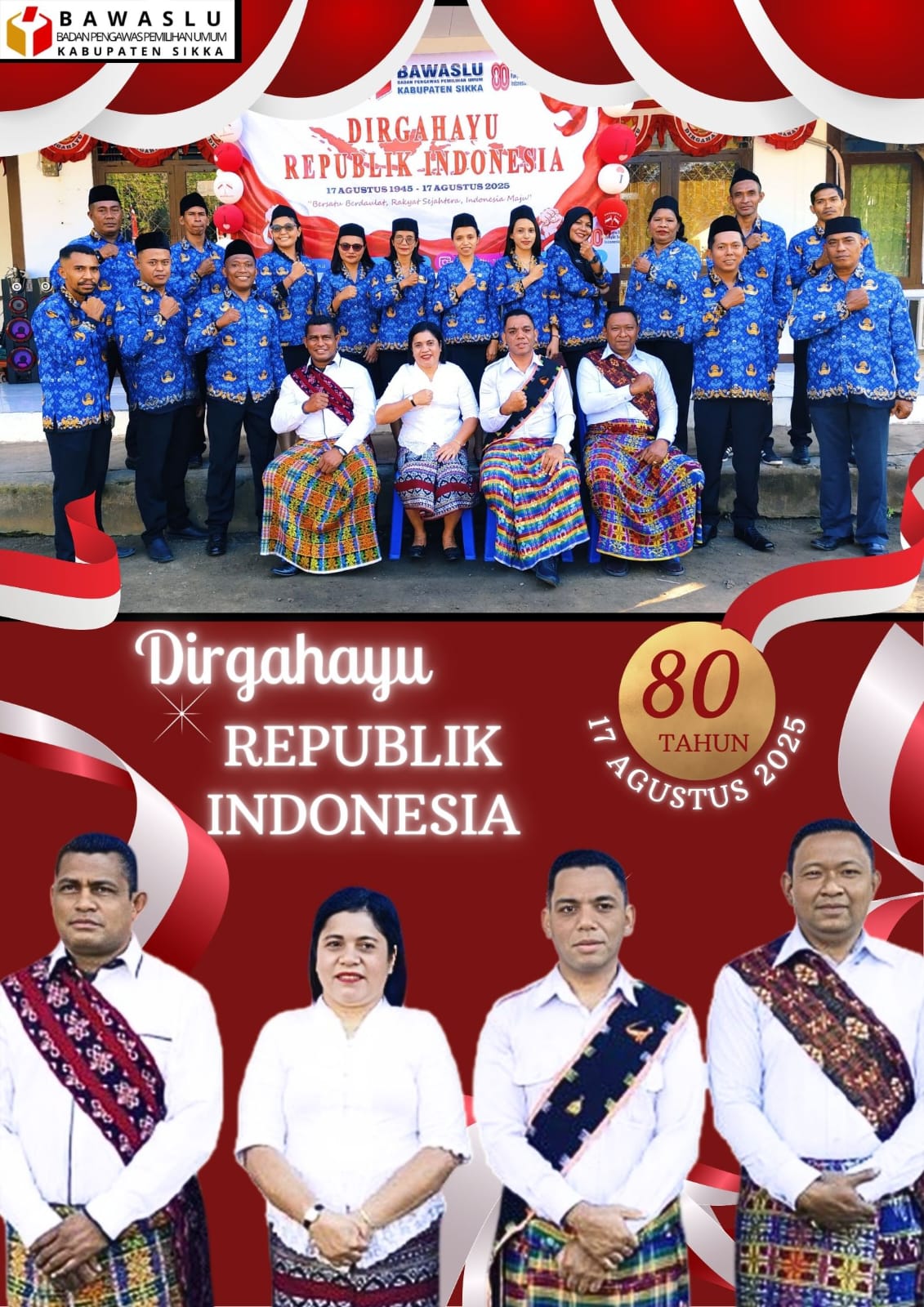 Foto bersama memperingati HUT RI Ke - 80