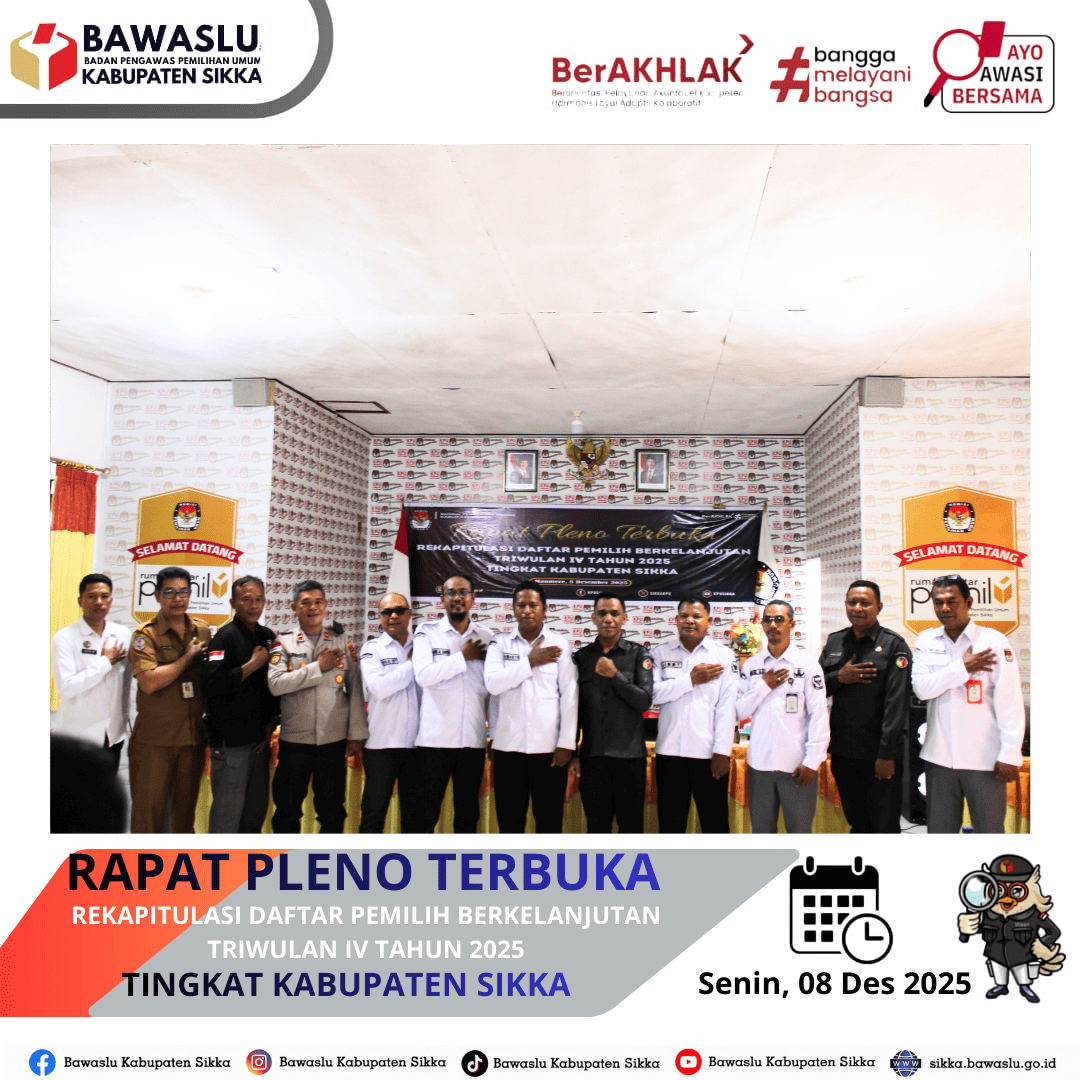 Rapat Pleno Terbuka Daftar Pemilih Berkelanjutan